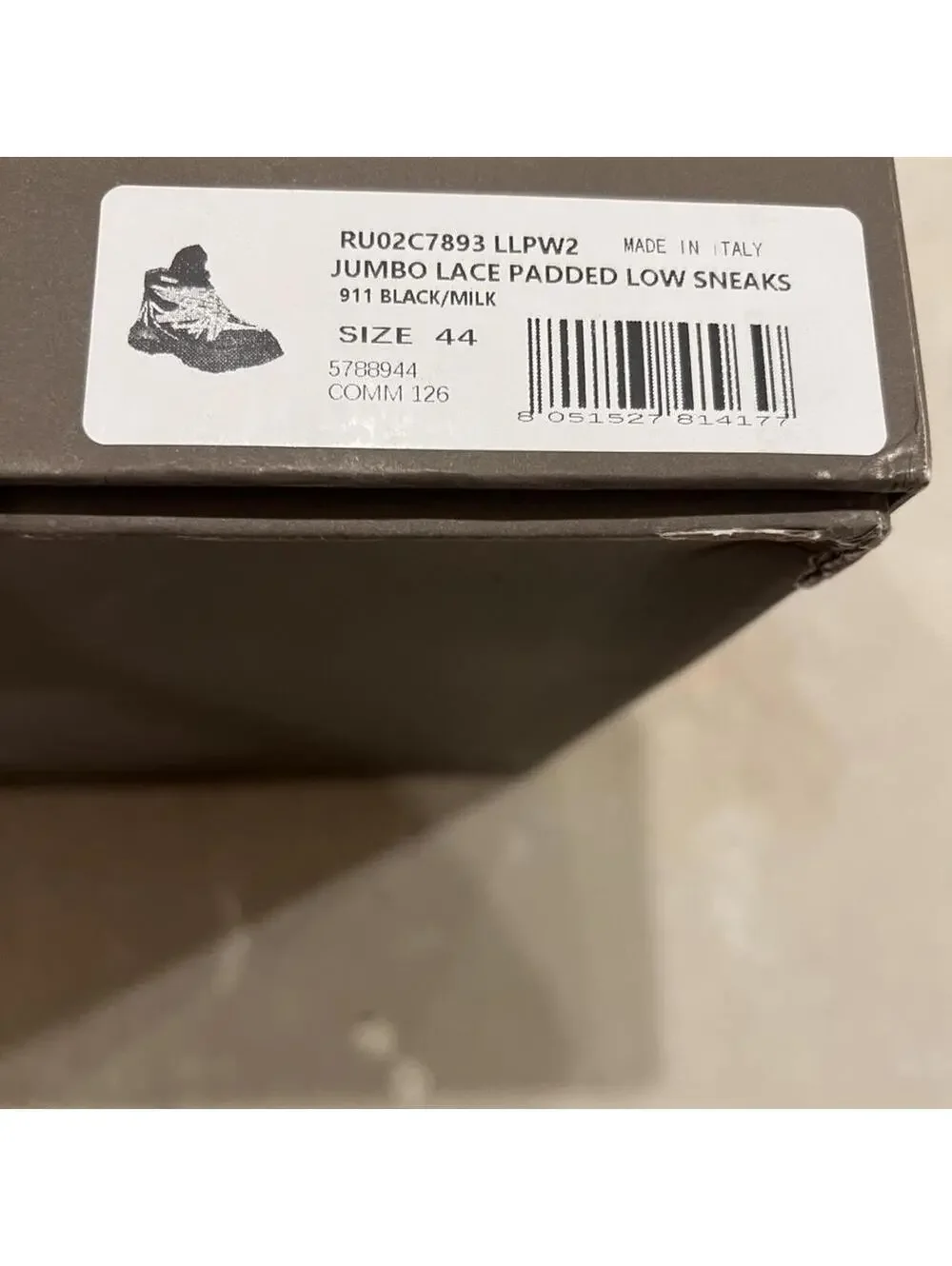 Rick Owens Men's Black and Grey Boot